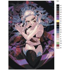 Картина по номерам T881 " Даки - Шестая высшая луна. Клинок Рассекающий демонов" 50x70 Brushes Paints