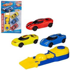 Игровой набор Junfa Машинки 3шт. с пусковым устройством, 6х3х3см WA-11631