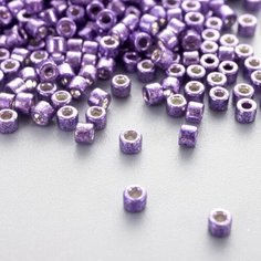Бисер стекло 11/0 "Цилиндр. Сиреневый глянец" 10 гр Noname