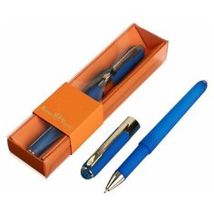 Ручка шариковая, 0.5 мм, Bruno Visconti MONACO, стержень синий, корпус ярко-синий, в футляре