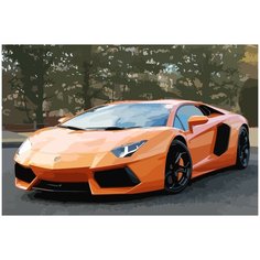 Картина по номерам на холсте Машина спорткар спортивный автомобиль - 303