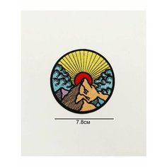 Заплатка / текстильный патч/ Нашивка / Термоаппликация / Термонаклейка горы Double Hobby