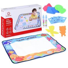 Текстильный коврик для рисования водными маркерами / Коврик детский развивающий Oubaoloon YL1022-52 в коробке