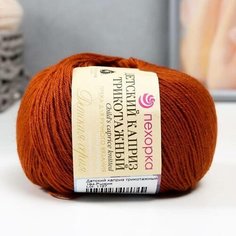 Пряжа "Детский каприз трикотажный" 50%мер. шерсть, 50% фибра 400м/50гр (194-Рыжик), 1шт Пехорка