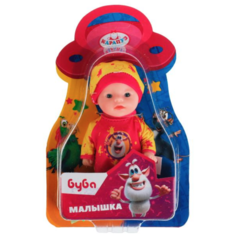 Интерактивная кукла Карапуз Буба. Малышка, 12 см, Y12BB-BOOBA-BL-RU розовый/желтый