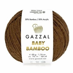 Пряжа GAZZAL Baby Bamboo, Gazzal, корица - 95226, 50% бамбук, 50% акрил, 10 мотков, 50 г, 115 м.
