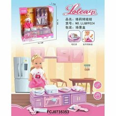 Кукла малышка 89024LLQ на кухне в кор. Нет бренда