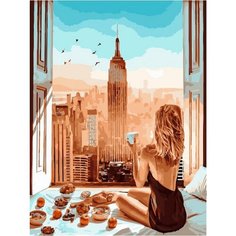 Картина по номерам Утро у Эмпайр-стейт-билдинг 40х50 см Hobby Home