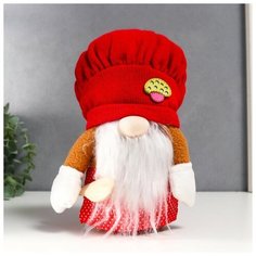 Кукла интерьерная "Гном в поварском колпаке" 25х7,5х10 см Noname