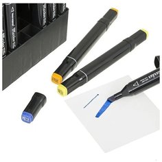 Набор фломастеров/ Набор профессиональных двусторонних маркеров для скетчинга 204 штук/маркеры для рисования/Скетч-маркеры/ Без бренда