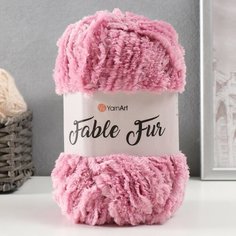 Пряжа "Fable Fur" 100% микрополиэстер 100м/100гр (973 розовый) Yarn Art