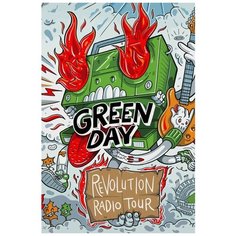 Картина по номерам на холсте Музыка Green Day Билли Джо Армстронг - 7695 В 60x40
