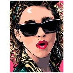 Картина по номерам на холсте музыка Madonna - 8919 В 30x40