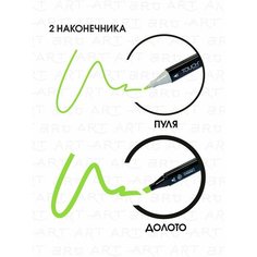 Двусторонний заправляемый маркер ShinHan TOUCH TWIN на спиртовой основе для скетчинга, цвет: GY236 Зеленый весенний