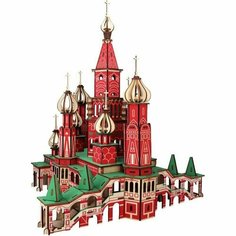 Деревянная 3D головоломка Храм Воскресения Христова на Крови / 3д пазлы для детей и взрослых Нет бренда