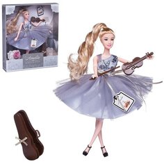 Кукла ABtoys &quotРоскошь серебра&quot со скрипкой, светлые волосы 30см PT-01628