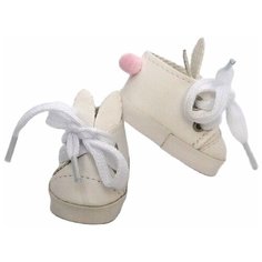 Обувь для кукол, Кроссовки на шнурках "Кролики" 5 см для Paola Reina 32 см, Vidal Rojas 35см и др, белые