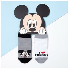 Набор носков Микки Маус, 2 пары, 12-14 см Disney