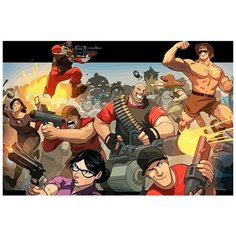 Картина по номерам на холсте игра team fortress - 8190 Г 60x40