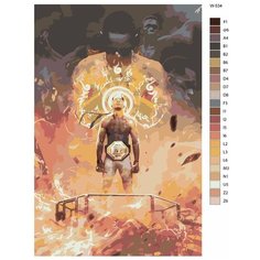 Картина по номерам W-534 "Новозеландский боксёр - Исраэль Адесанья" 40х60 Brushes Paints