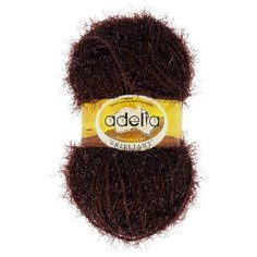 Пряжа Adelia BRILLIANT (44), темно-коричневый, 10 шт. по 50 г