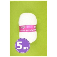 Пряжа Семеновская пряжа Firelight (1479), белый-золото 5 шт. по 100 г