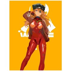 Картина по номерам на холсте Аниме Евангелион (Аска, Рэй, Синдзи) - 7651 В 30x40