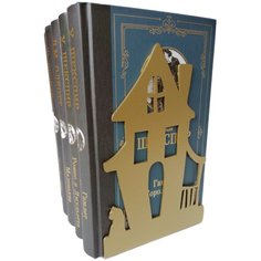 Подставка-ограничитель для книг “Сказочный дом”, металл, цвет бронзовый Рыжий гном