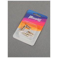 Фиксатор для шнура металл MX.5661 (7,8х22мм) цв. золото уп. 4шт Maxwell