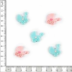 Набор "Коляски" глянцевый пластик 2 см, 5 шт. в упаковке Элитупак