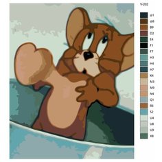 Картина по номерам V-202 "Мультсериал Том и Джерри" 40х50 Brushes Paints