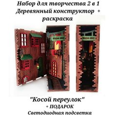 Набор для творчества и развития 2 в 1 (деревянный конструктор + раскраска)