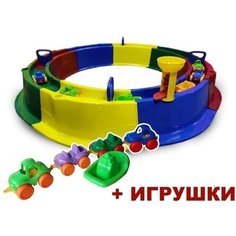 Песочница детская, машинки и кораблик Туба Дуба