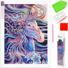 Набор для творчества Картина Стразами на Холсте Светится в Темноте Пегас 25х35см MA-KN0101-6 Maxi Art