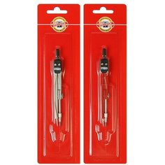 Циркуль металлический Koh-I-Noor 4506, 122 мм, красный, блистер, европодвес микс