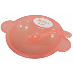 Набор игрушечной посуды для куклы UKOKA BABY тарелка и ложка для пупса беби 6189-5H на блистере Tongde