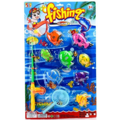 Игровой набор "Рыбалка" с сачком, 8 рыбок Китай