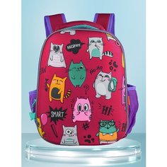 Школьный рюкзак для девочки. Рюкзак с кошками Miqiney