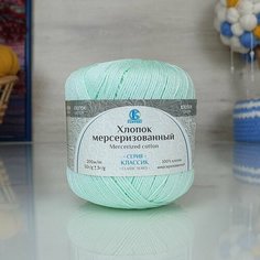 Пряжа камтекс Хлопок Мерсеризованный (Камтекс), лед - 073, 100% мерсеризованный хлопок, 10 мотков, 50 г, 200 м.