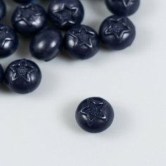 Декор для творчества PVC "Ягода черника" набор 20 шт 1,1х0,8х0,6 см Арт Узор