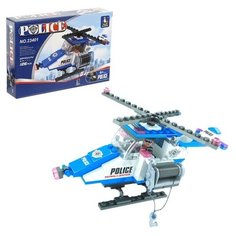 Конструктор «Полицейский вертолет», 126 деталей Keyixing