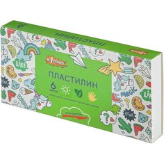 Пластилин №1 School Отличник набор 6цв 120г со стеком 1681802