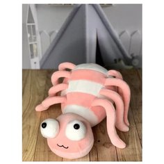 Мягкая игрушка паук , 25 см, розовый Китай