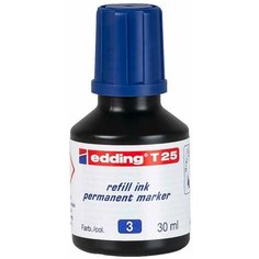 Заправка перманентная EDDING T25, чернила для заправки перманентных маркеров, 30 мл, синяя