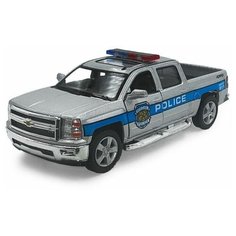 Машинка 2014 Chevrolet Silverado Police инерционная металлическая KT5381DPR коллекционная модель 1:46 подарок мальчику Kinsmart