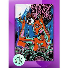 Картина по номерам на холсте Acid girl, 40 х 60 см КУЛЬТУРА ЦВЕТА