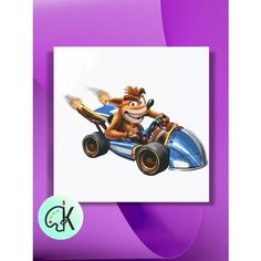 Картина по номерам на холсте Crash Team Racing Nitro-Fueled, 40 х 40 см КУЛЬТУРА ЦВЕТА