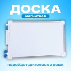 Доска магнитная, 32 × 20 см, маркер и магниты в наборе Мастер