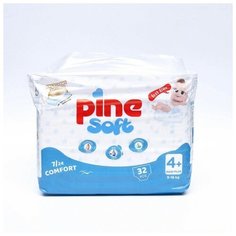 Подгузники детские Pine Soft 4+ Maxi Plus (9-16 kg), 32 шт