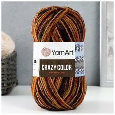 Пряжа "Crazy color" 25% шерсть, 75% акрил 260м/100гр (155) Нет бренда